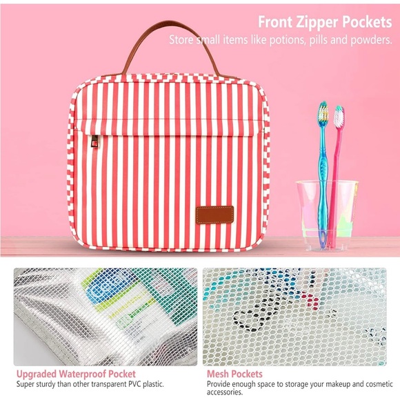 Hanging Travel Toiletry Bag, Large Capacity Cosmetic Travel Toiletry Organizer - Picture 5 of 10